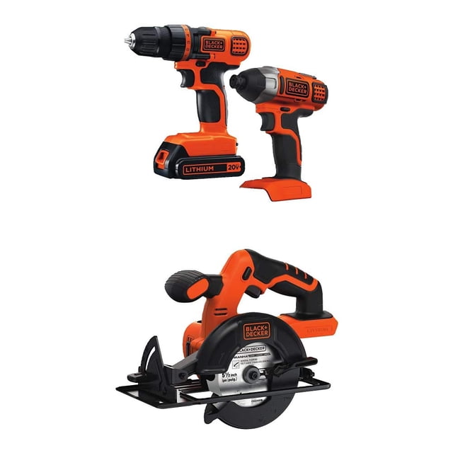 Sierra circular BLACK+DECKER BDCCS20B de 20 V como máximo, herramienta básica de 14 cm