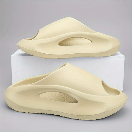 

Men s Cloud-Soft Slides: Non-Slip Open-Toe Slippers for Beach & Shower – Comfortable Indoor/Outdoor Summer Footwear