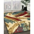 thumbnail image 2 of Ahgly Company Indoor Rectangle Abstract Dark Sienna Brown Abstract Area Rugs, 5' x 7', 2 of 6