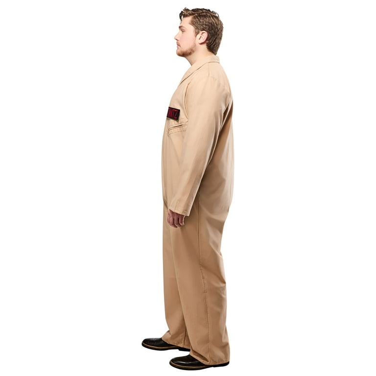 Adjustable Costume ×  Thurston Ghostbusters Classic Beige Jumpsuit Costume for Adults by Rubies