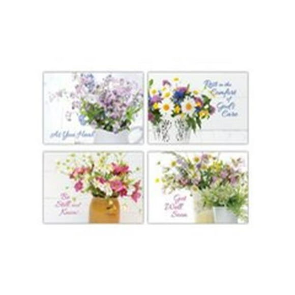 Warner Press 165831 Comfort in Gods Care Assorted Get Well KJV Boxed Card - Box of 12