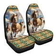 thumbnail image 7 of ZIATUBLE Aztec Tribal High Bucket Seat Covers Animal Horses Front Seat Covers Full Set 2 Pcs Universal Fit for SUV Sedan Van Seat Covers for Most Vehicles Car Interior Accessories Decoration, 7 of 7