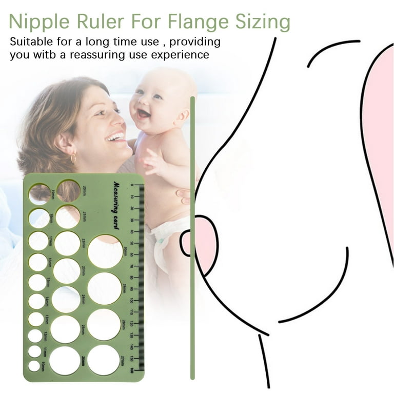 EJWQWQE Nipple Ruler For Flange Sizing Measurement Tool , Silicone & Soft  Flange Size Measure For Nipples, Breast Flange Measuring Tool Breast Pump