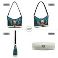 thumbnail image 4 of Kuiaobaty Santa Claus Print Underarm Sling Bag for Women Snowflake Print Leather Hobo Purse Tote with Smooth Zipper Christmas Casual Shoulder Handbag for Travel Blue, 4 of 7