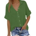 thumbnail image 1 of Birdeem Blouses pour Femmes Mode Décontractée Imprimé Manches Courtes Col Rond Blouses Chemises, 1 of 1