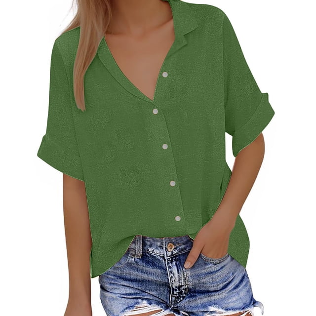 Birdeem Blouses pour Femmes Mode Décontractée Imprimé Manches Courtes Col Rond Blouses Chemises