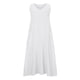 thumbnail image 4 of ICHUANYI Clearance Women's Summer V Neck Fashion Casual Solid Color Sleeveless Cotton Linen Long Dress(White, XL) ICHUANYI WER2023080908640, 4 of 8