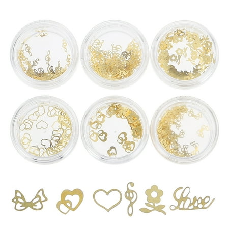 

6 Boxes Ultra-thin Copper Patches Hollow Charms Epoxy Crafts Decorative Fillers