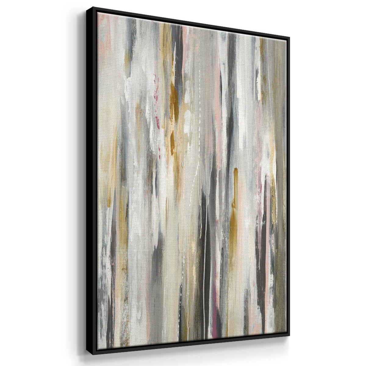 Color Ripple Framed Premium Gallery Wrapped Canvas - Ready to Hang - 27 x 41 - Black Floating Frame
