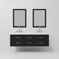 thumbnail image 5 of Castor 60 in W Black Double Bath Vanity, White Quartz Top, Faucet Set, and 28 in Mirrors, 5 of 11