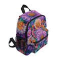 thumbnail image 2 of FORMRS School Backpack with Front Zippered Pocket 12" Student Travel Daypack, Light Purple Flowers, 2 of 6