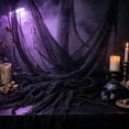 thumbnail image 2 of Ktoot Black Halloween Creepy Cloth Ragged Sheer Gauze Fabric Tear-Resistant Polyester Netting Giant 33x73 Inch Spooky Tattered Bat Decorations Yard Decor For Wall Window Doorway Haunted House Decor, 2 of 6