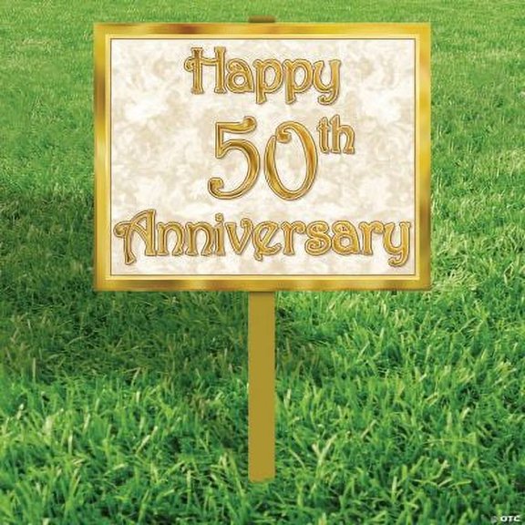 50th Anniversary Yard Sign, Wedding, Party Decor, 1 Piece