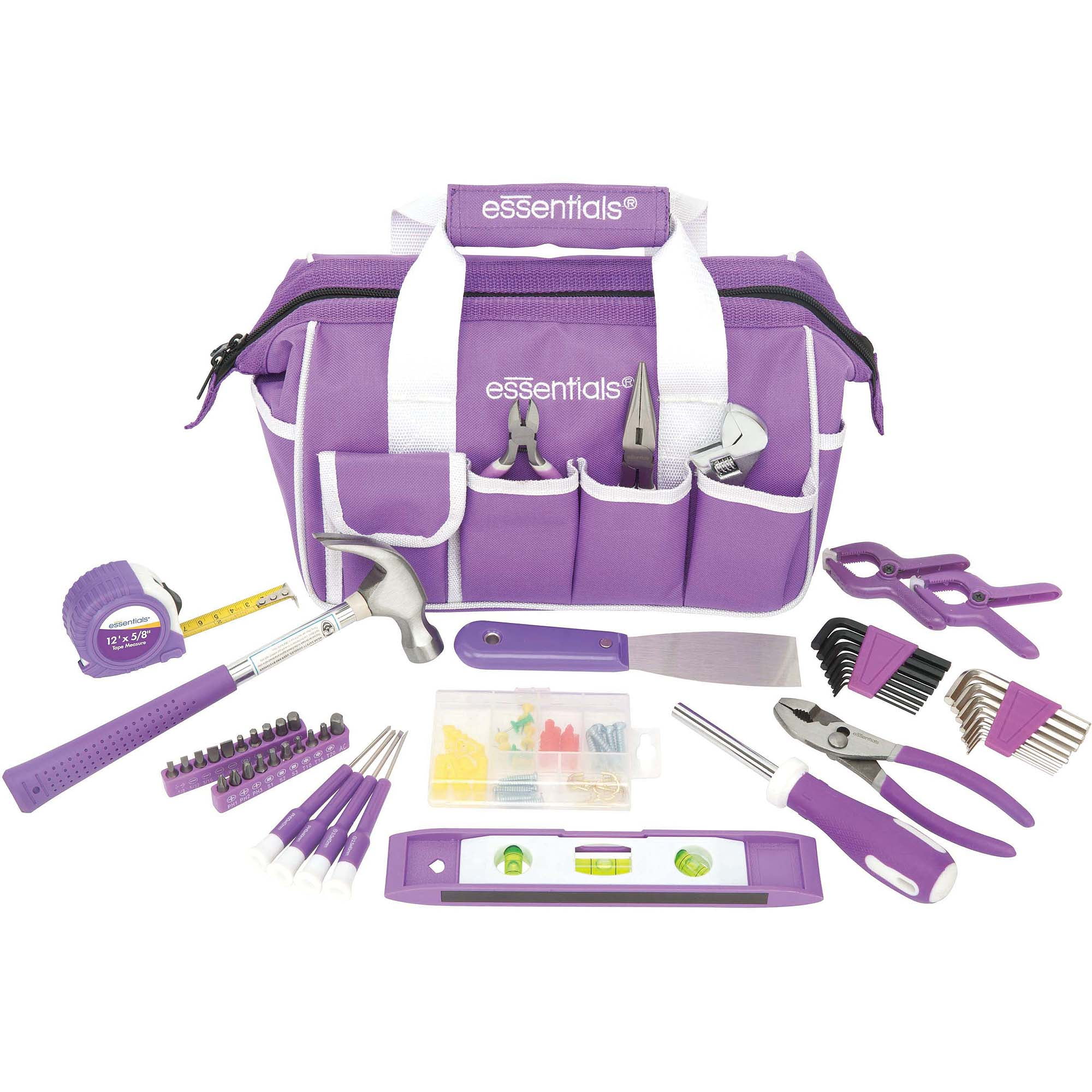 Essentials 53pc Around the House Tool Kit - Walmart.com Essentials 53pc Around the House Tool Kit - Walmart.com