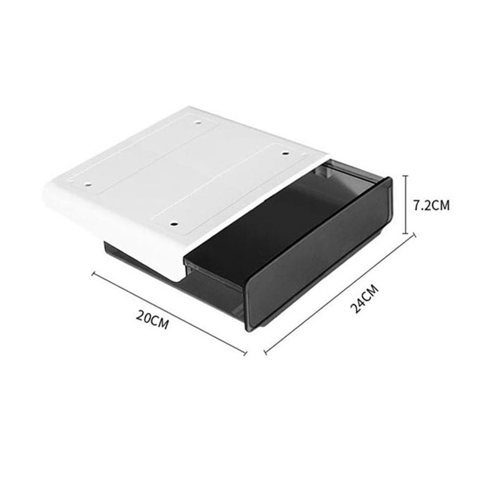 Self Adhesive Pencil Tray Under Desk Drawer Table Storage Box Office