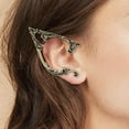 thumbnail image 3 of Elf Ear Unique Ancient Alloy Metal Hollow Gifts Fashiring for Gold Right, 3 of 8