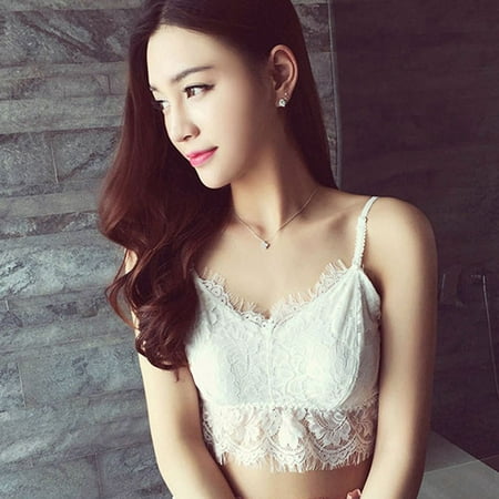 JOYFEEL Clearance Lady Sexy Lace Bustier Vest Bralette Bra Crop Top Party Cami Tank Black Tank Top for Women