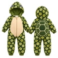 thumbnail image 4 of LIIPEE Baby Casual Cartoon Animal Zip Up Jumpsuit Boys Girls Fall Winter Cozy Cute Long Sleeve Hooded Romper, 4 of 6