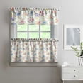 thumbnail image 2 of Floral Vintage Curtains 24" - 3 Panel Boho Farmhouse Set with Rustic Wildflowers, Country Rod Pocket Window Treatment, 2 of 6