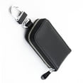 thumbnail image 2 of Leather Folding Leather Signal Bag Key Wallet Key Zipper Key Holder Bag For Privacy Protection Car Key Case, 2 of 8