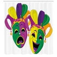 thumbnail image 3 of Ambesonne Mardi Gras Shower Curtain, Tragedy and Comedy, 69"Wx75"L, Multicolor, 3 of 3