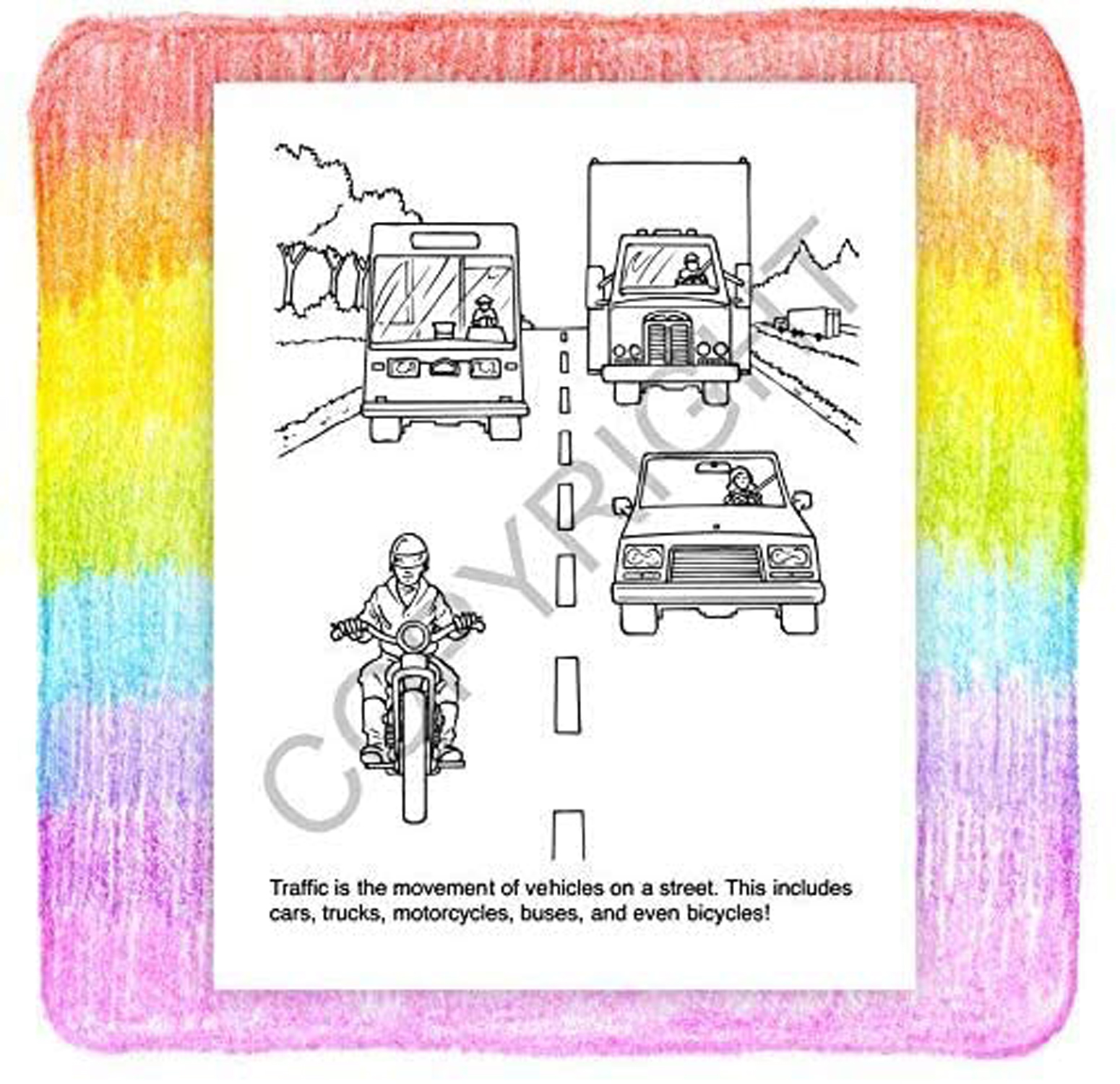 25 Pack - Traffic Safety Kid's Coloring & Activity Books