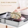 thumbnail image 3 of FORMRS Makeup Bag Travel Cosmetic Organizer for Women Fold Flat Zipper Pouch with Handle, Deer Pattern, 3 of 8