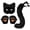 Black, variant on 3Pcs Faux Fur Cat Wolf Fox Mask Paws Fluffy Tail Set,Halloween Fursuit Therian Fox Animal Cosplay Party Costume