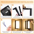 thumbnail image 3 of Lámpara de Pared Exterior LED, 2 Piezas 12W IP65 Impermeable, Moderno Arbotante Iluminación para Porche, Jardín, Patio, Fachada, Garaje, Pasillo (Estilo rectangular), 3 of 8