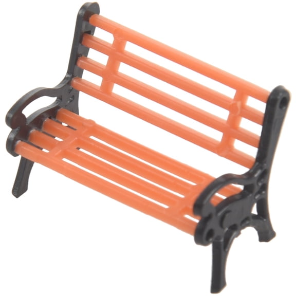5pcs Plastic Model Park Bench Landscape 1:50 w/ Black Arm