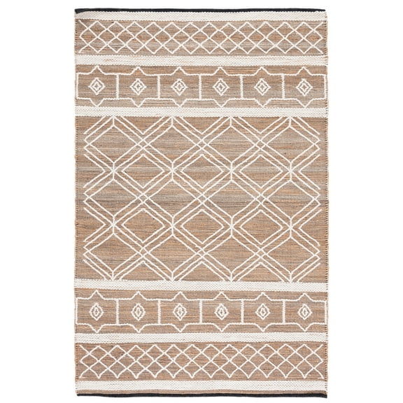 SAFAVIEH Natural Fiber Lucinda Geometric Area Rug, Natural/Ivory, 3' x 5'