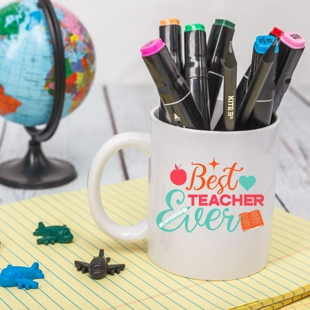 

Teacher Appreciation Mug Best Teacher Ever Gift Cute Coffee Cup