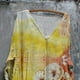 thumbnail image 5 of Vestido HUOGUO Vintage Floral Manga 3/4 para mujer, talla grande, 5 of 5