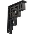 thumbnail image 5 of Ekena Millwork 1 1/2"W x 7 1/2"D x 10"H Eris Wrought Iron Bracket, (Single center brace), Powder Coated Black, 5 of 7