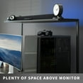 thumbnail image 2 of VIVO Black Clamp-on Overhead 42" Desk Shelf, Raised Accessory Platform Organizer, 2 of 8