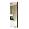 Jura Inc Retro PVC Wood Grain Coating Whole Body Mirror Decoration Storage Dressing Mirror Jewelry Mirror Cab