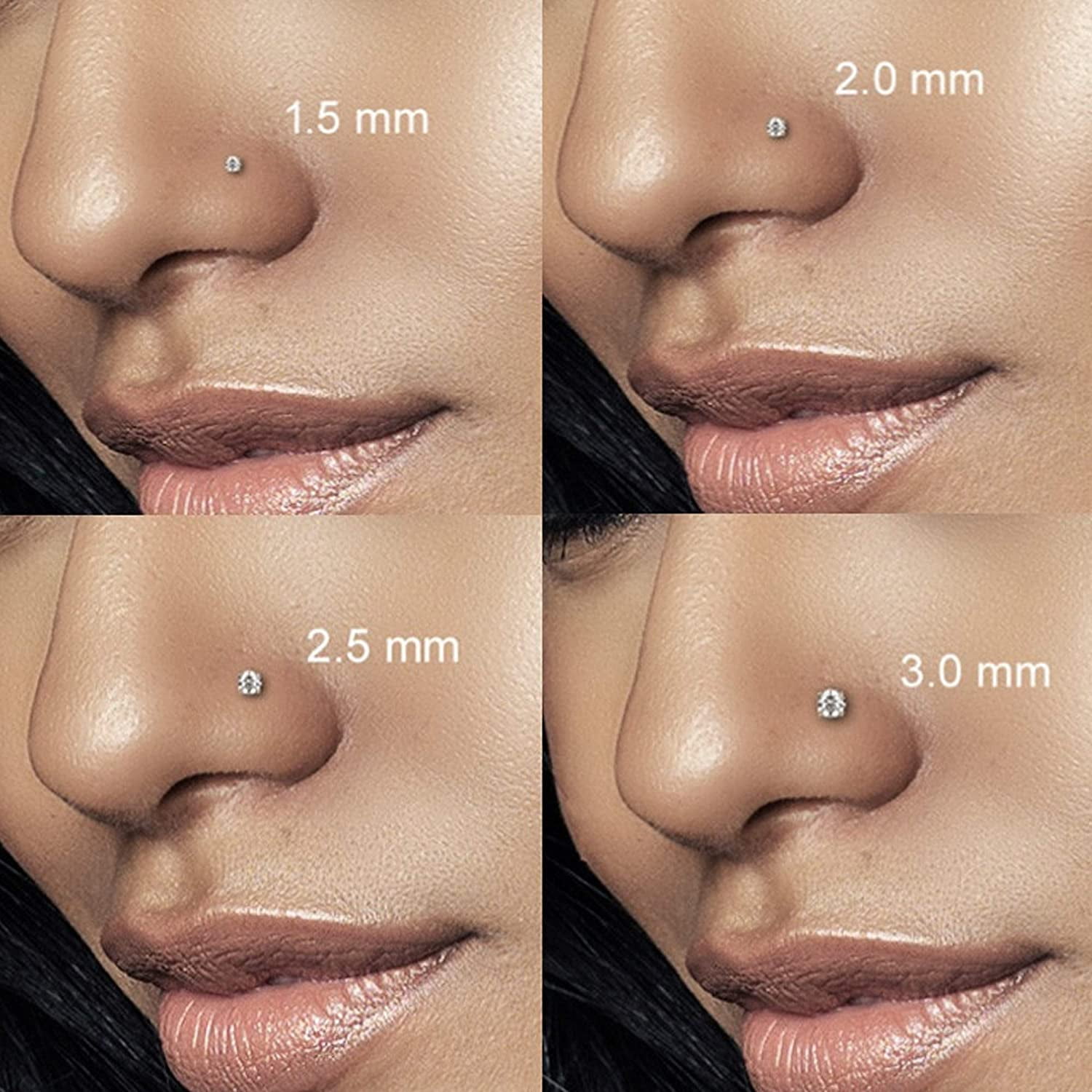 Micro Diamond Nose Piercing -1.5mm | Kelly Bello Design®