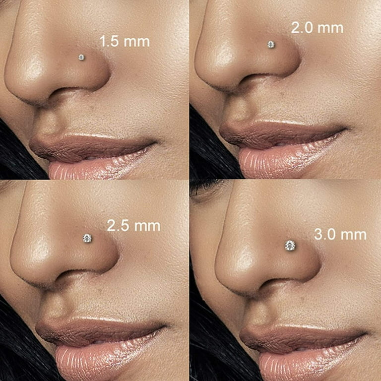 20g Stainless Steel Nose Stud for Women Nose Ring Surgical Steel for Men  Body Piercing Jewelry，1.5mm 2mm 2.5mm 3mm