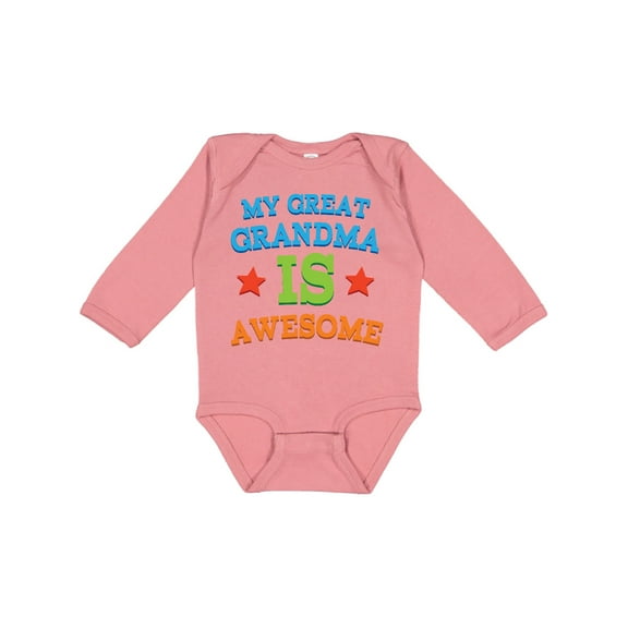 Inktastic My Great Grandma is Awesome Boys or Girls Long Sleeve Baby Bodysuit
