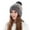 1-Grey5308, variant on XIAOCHA Women’S Pom‑Pom Beanie,Knit‑Rib Fall‑Winter Outdoor Toque,Black
