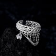 thumbnail image 4 of Bague Ouverte pour Femmes en Argent Sterling 925 - Ouverture No 13 (No 11-16 Ajustable), 4 of 5