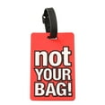 thumbnail image 1 of Dvruxg Fashionable PVC Luggage Tag, Personalized Bag Identifier, English Letters Backpack Hang Tag, Multifunctional Soft Rubber Bag Tag, 1 of 2