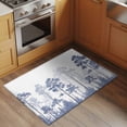 thumbnail image 2 of 2x3 Ft Entryway Area Rug, Watercolor Navy Blue Kitchen Rug Runner Washable Floor Mat, Botanical Pine Tree Non Slip Indoor Door Mat Throw Carpet for Bathroom Living Room Bedroom, 2 of 8