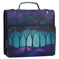thumbnail image 5 of FORMRS Zipper Binder with Shoulder Strap 2-inch Ring 500 Sheet Capacity File Bag, Purple Moonlight Forest, 5 of 5