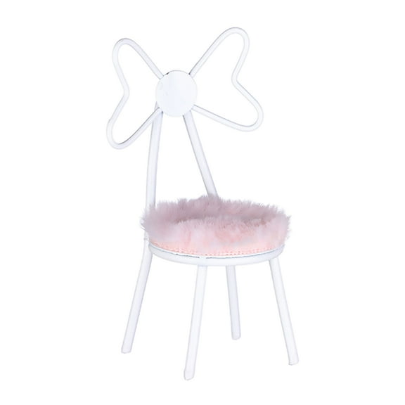 ELAYARD Plush Mini Dressing Chair Retro Style 1-Pack Dollhouse Furniture Bedroom Accessory