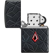 Zippo 46756 Armor Crystal Design Matte Black Metal Pocket Lighter