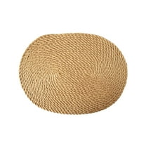 Woven Round Placemats for Dining Table Heat Jute Mats Natural Braided Table Mat Dish Plate Teapot Protector Boho Farmhouse