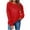 Red, variant on Patlollav Womens Long Sleeve Round Neck Blouse Autumn Causal Pullover Tops
