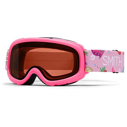 Smith Optics Gambler Youth Junior Series Ski Snowmobile Goggles Eyewear -  Bright Pink Cupcakes / RC36 / Small/Medium