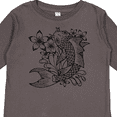 thumbnail image 4 of Inktastic Koi Fish Illustration Black Boys or Girls Long Sleeve Toddler T-Shirt, 4 of 5